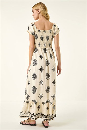 Broderie Shirred Maxi Dress 14839838