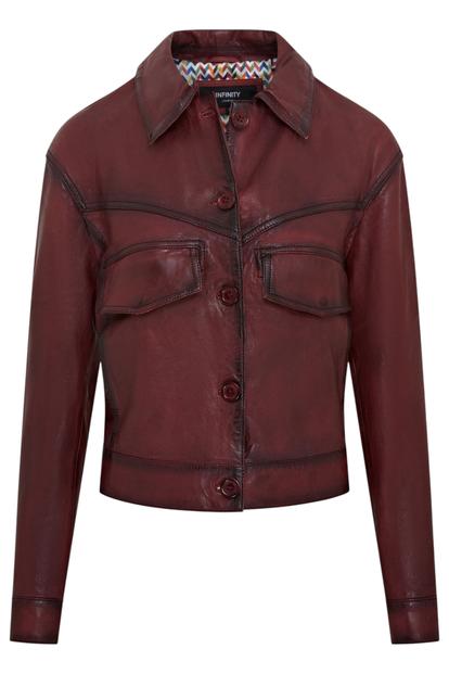 Green Retro Biker Leather Jacket - Kopervik