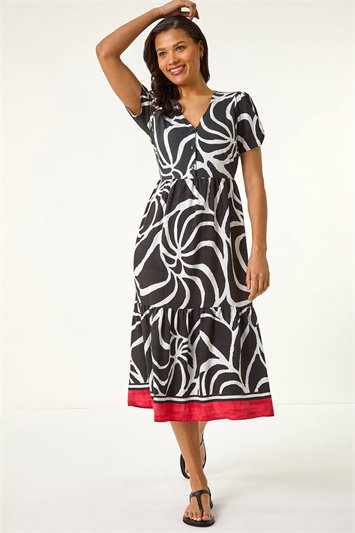 Linear Border Shirt Dress 14735808