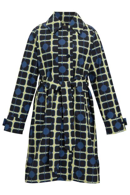 Blue Orla Kiely Waterproof Trench Coat