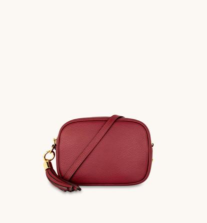 Red The Tassel Red Leather Crossbody Bag