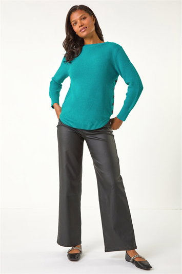 Lavender Colour Block Knit Jumper | Roman UK