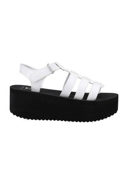 White Helio Terrence Wedge Sandals