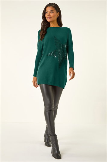 Sparkly Star Longline Jumper 16083430