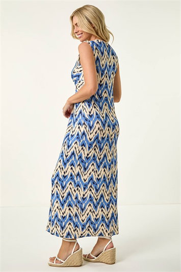 Petite Abstract Twist Maxi Dress 14756409