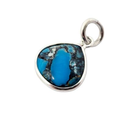 Blue Sterling Silver Turquoise December Birthstone Pendant