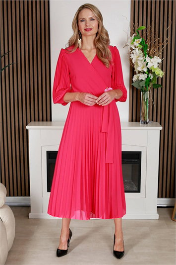 Julianna Pleated Chiffon Dress g9281cer