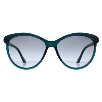 Blue Cat Eye Crystal Teal Grey Gradient Ck19534s