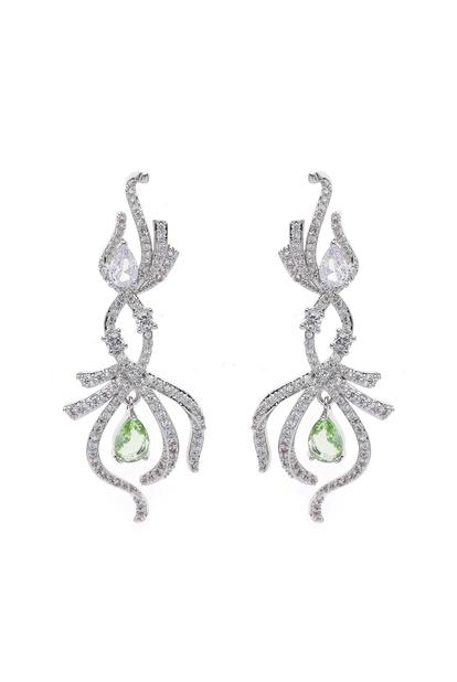 Metallic Infinity Pear Shaped Earrings