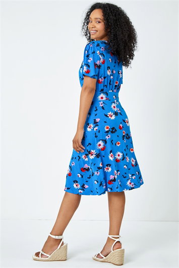 Petite Floral Print Stretch Dress 14413292