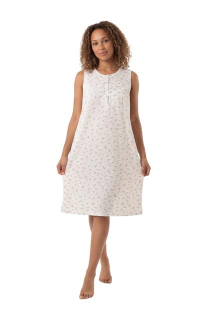 Pink 100% Organic Cotton Sleeveless Nightdress