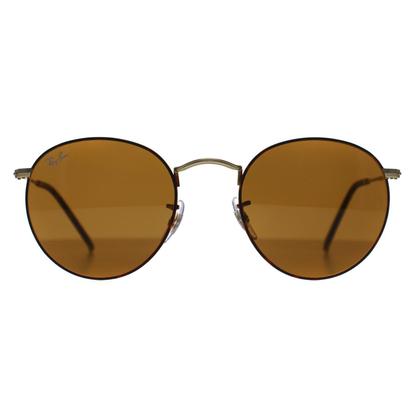 Brown Round Matte Havana On Matte Gold Brown Round Metal 3447