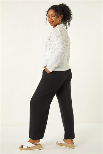 Petite Ruffle V-Neck Stretch Top 19404394