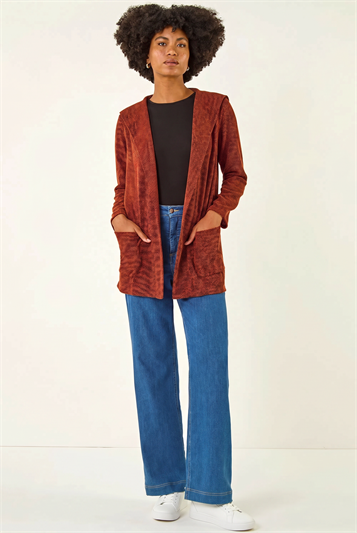 Longline Hooded Cardigan 19442181