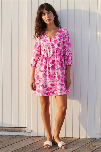 Floral Print Smock Dress 14751172