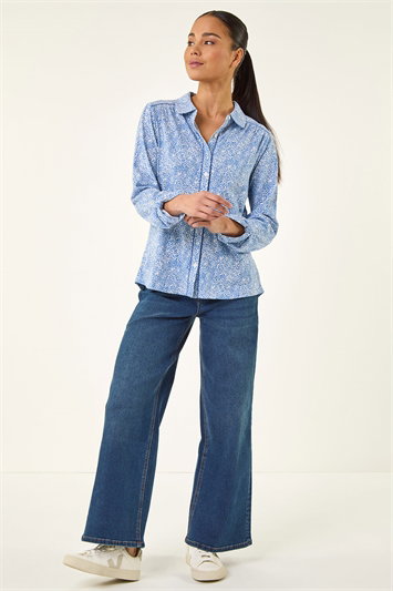 Petite Abstract Spot Jersey Shirt 10224209