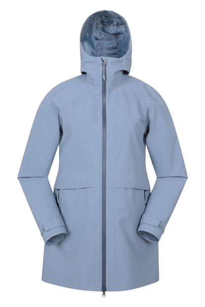 Blue April Longline Waterproof Jacket