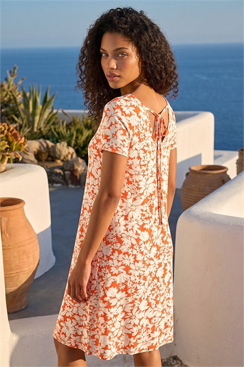Petite Floral Print Swing Pocket Dress 14774464