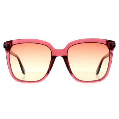 Red Square Shiny Bordeaux Bordeaux Gradient Selby Ft0958-D Sunglasses