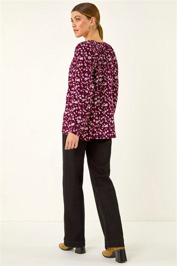 Floral Print Raglan Top 20234695