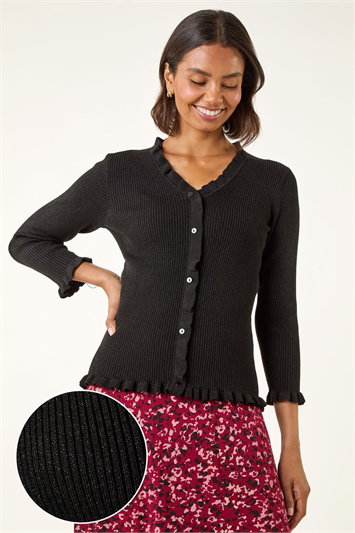 V-Neck Ruffle Knit 16240708