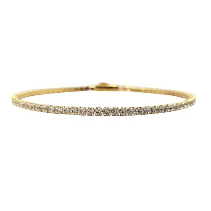 Metallic Diamond April Birthstone Dainty Tennis Bracelet