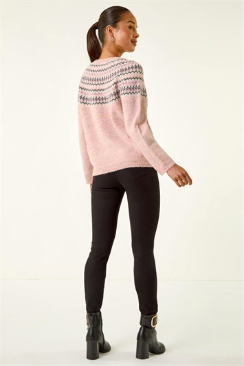 Petite Metallic Fairisle Jumper 16149846