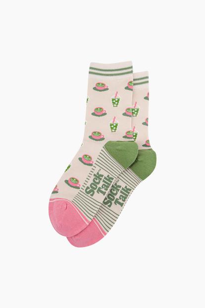 Matcha Tea Bamboo Socks in Cream M000035367