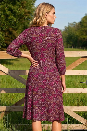 Square Neck Ditsy Dress 14978895