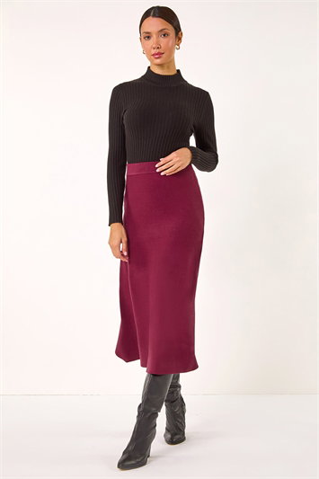 Knitted Midi Stretch Skirt 17019695