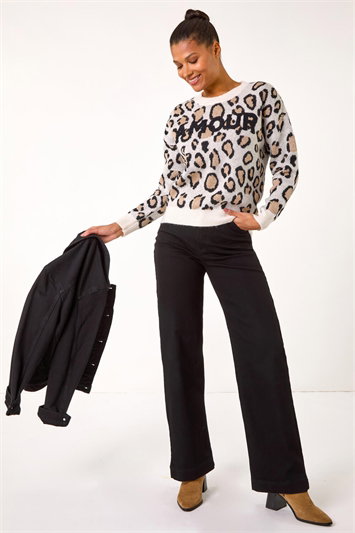 Amour Animal Print Knit Jumper 16151438