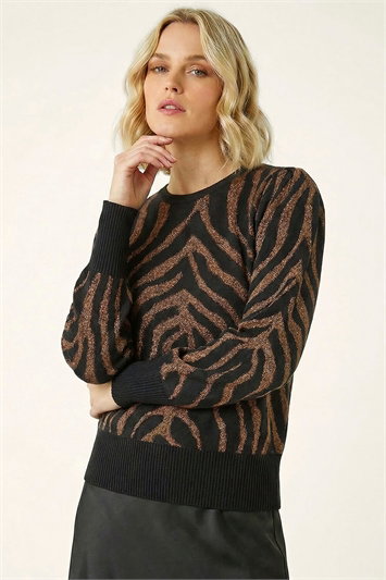 Animal Stripe Knit Jumper 16213489
