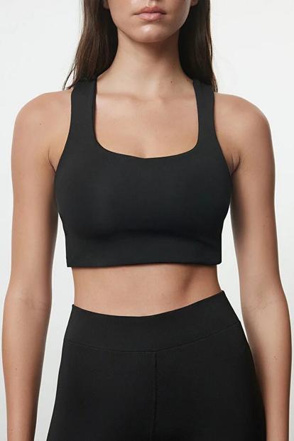 Cross-Back Square Neck Supportive Longline Sports Bra M000055188