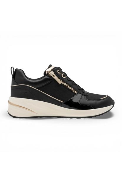 Black Tamaris Black Gold Platform Sneakers