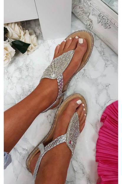 Orlagh Diamante Embellished Sandals M000016447
