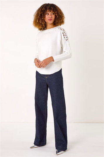 Contrast Embellished Knit Jumper 16153938