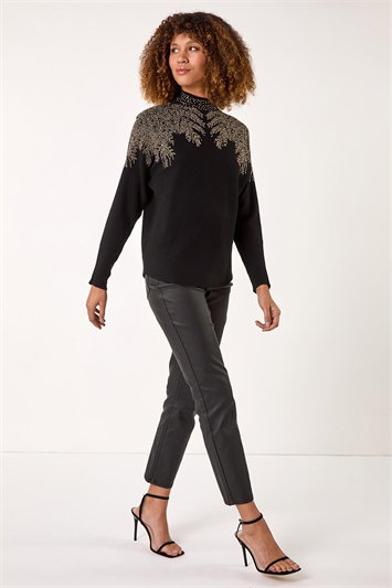 Shimmer Leaf Knit Jumper 16154308