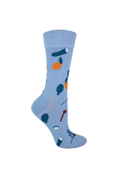 Blue 1 Pack Novelty Cotton Blue Vegetable Vegan Socks