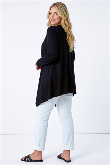 Curve Waterfall Front Jersey Cardigan 19101108