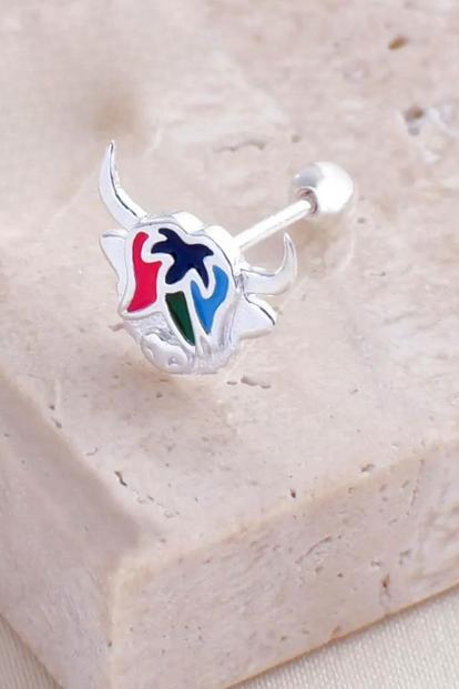Multi Colourful Highland Cow Studs 20G - Single