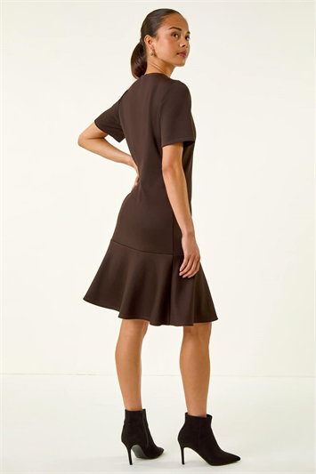 Petite Flute Hem Stretch Dress 14747019