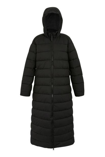Black Elender Baffled Hooded Jacket
