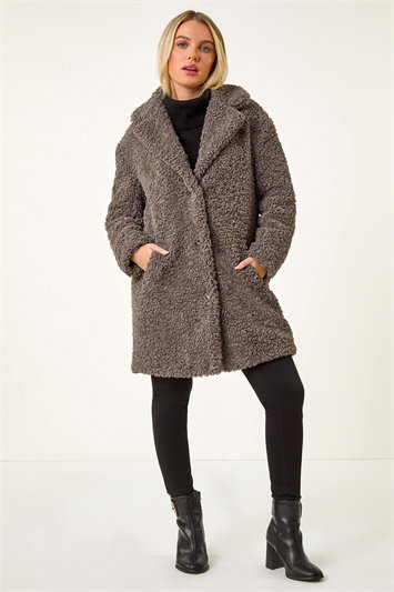 Petite Teddy Longline Coat 12027690