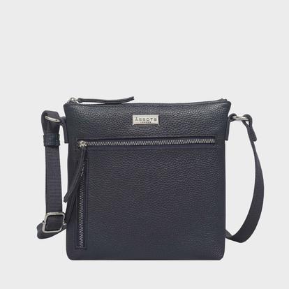 Black 'Rue' Soft Pebble Grain Leather Crossbody Bag