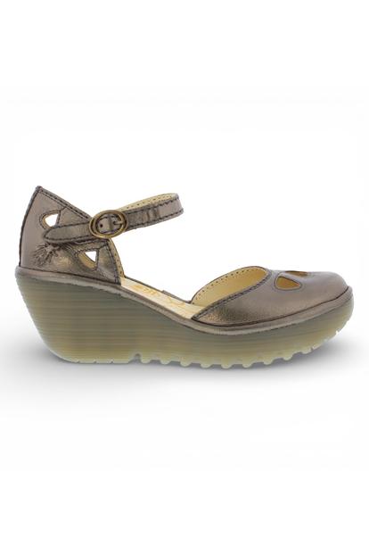Brown Womens Contemporary Wedge Sandals -Yuna
