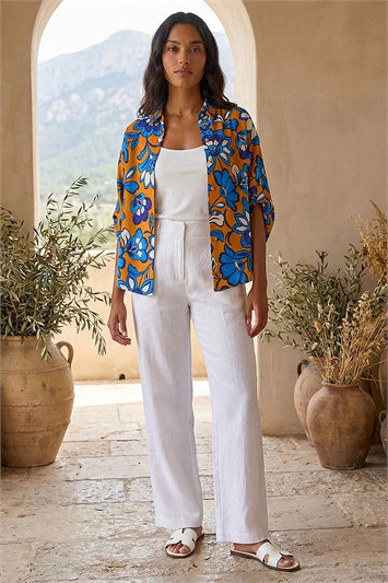 Floral Button Up Blouse 10207864