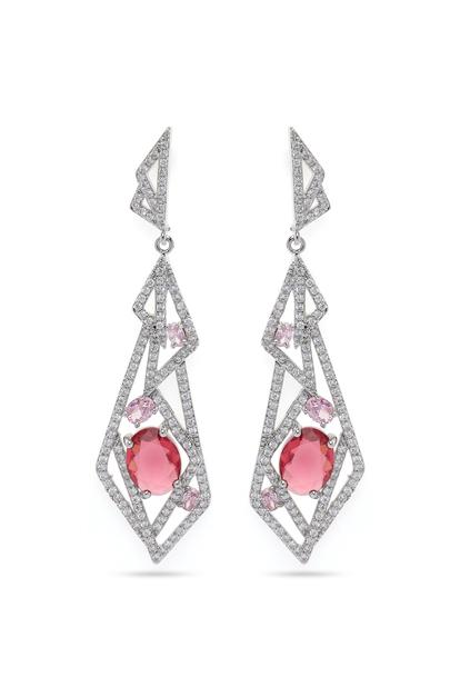 Metallic Glittering Hollow Geometric Dangle Earrings