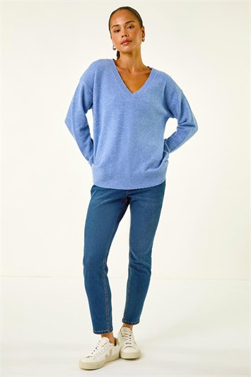 Petite V-Neck Knit Jumper 16222909