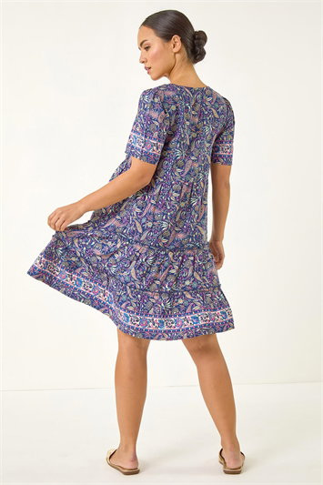 Petite Floral Paisley Tiered Dress 14745160