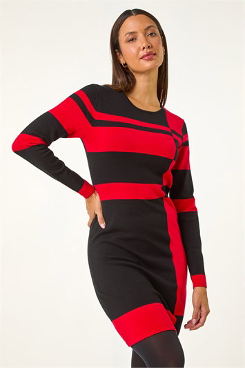 Colour Block Knit Dress 14576578